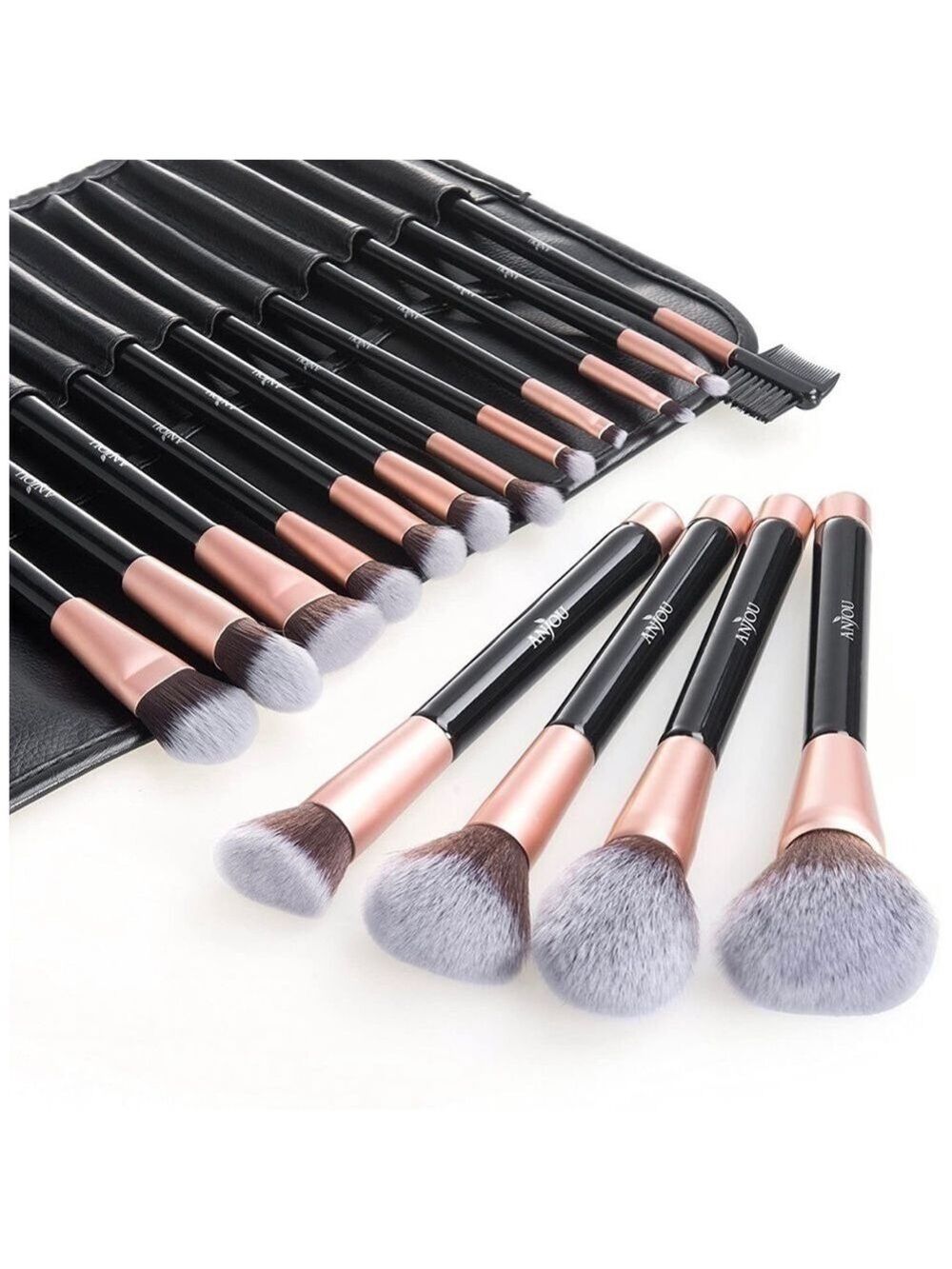 New-16 PCs Professional Premium Quality Makeup Brush Set+Elegant Carrying Case